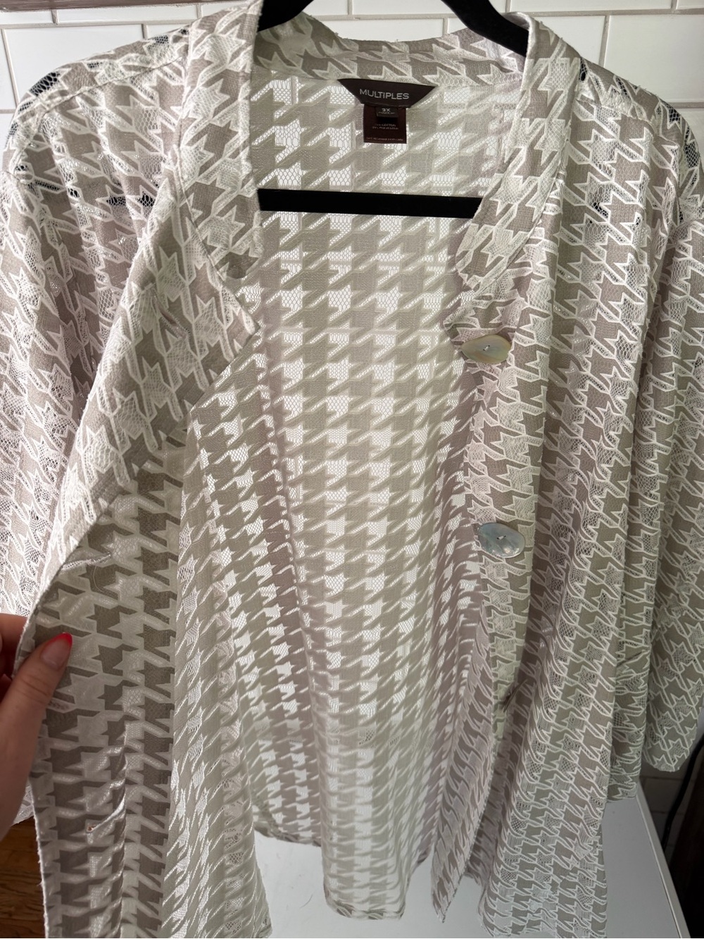 Neutral Multiples Button-Front Jacket - Picture 6 of 6